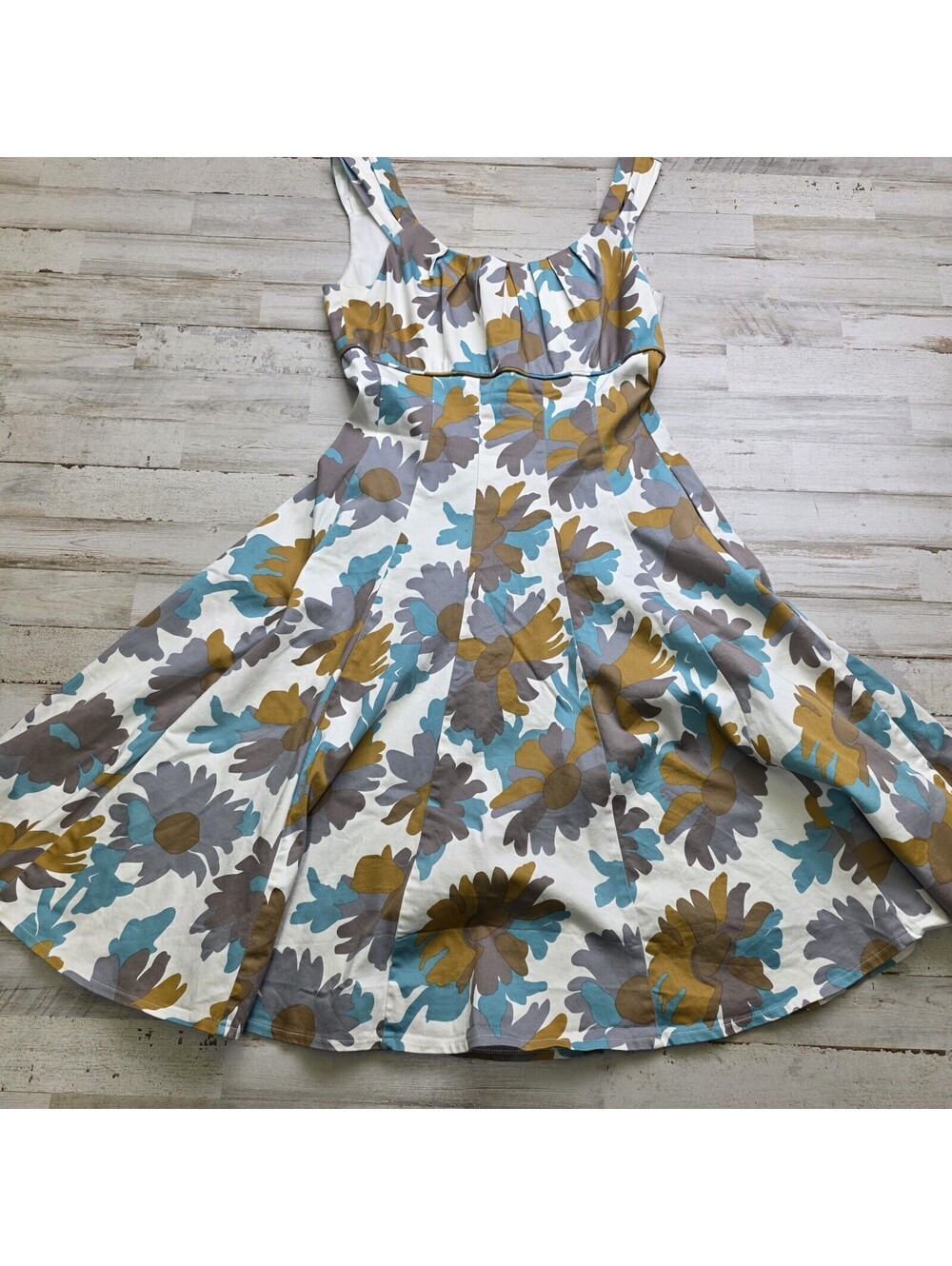 Maggy L Floral A-Line Dress - Cotton Size 6 Sleeveless Summer - Cute Comfortable - Picture 1 of 4